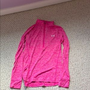 Pink Under Armour Quarter Zip Long Sleeve